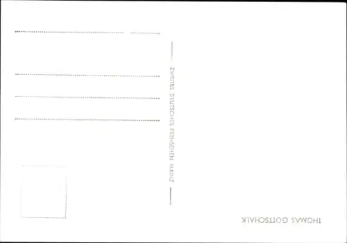Ak Schauspieler und Moderator Thomas Gottschalk, Portrait, ZDF, Autogramm