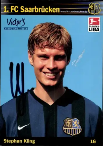 Autogrammkarte Fußballer Stephan Kling, 1. FC Saarbrücken, Autogramm