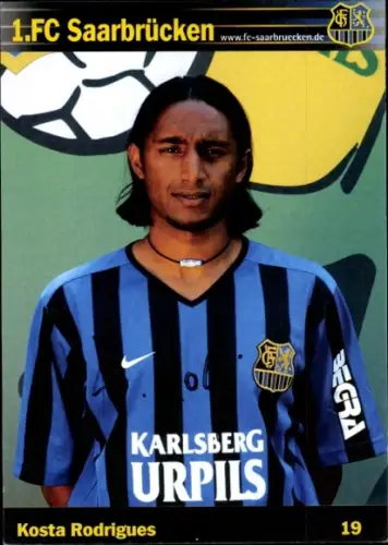 Autogrammkarte Fußballer Kosta Rodrigues, 1. FC Saarbrücken, Autogramm