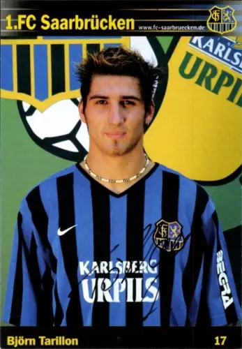 Autogrammkarte Fußballer Björn Tarillon, 1. FC Saarbrücken, Autogramm