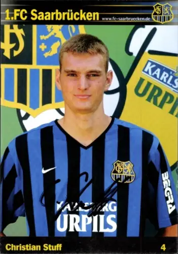 Autogrammkarte Fußballer Christian Stuff, 1. FC Saarbrücken, Autogramm