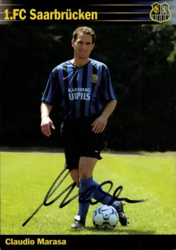 Autogrammkarte Fußballer Claudio Marasa, 1. FC Saarbrücken, Autogramm