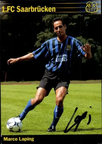 Autogrammkarte Fußballer Marco Laping, 1. FC Saarbrücken, Autogramm