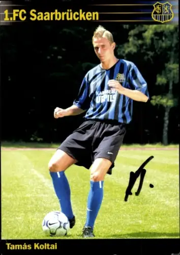 Autogrammkarte Fußballer Tamás Koltai, 1. FC Saarbrücken, Autogramm