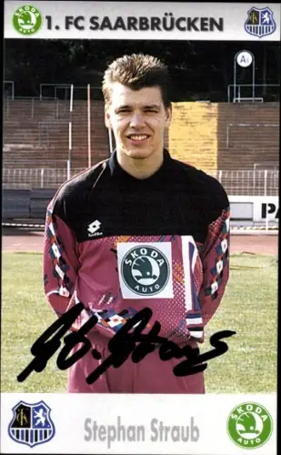 Autogrammkarte Fußballer Stephan Straub, 1. FC Saarbrücken, Autogramm