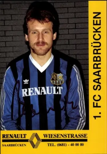 Autogrammkarte Fußballer Bertram Basenach, 1. FC Saarbrücken, Autogramm