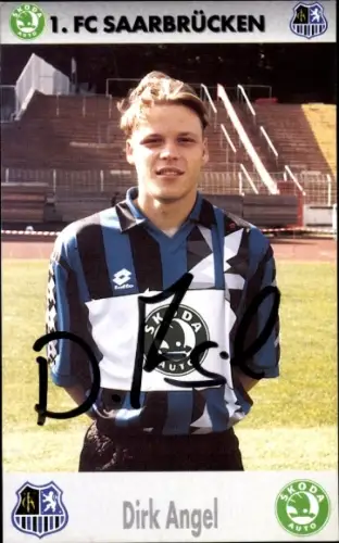 Autogrammkarte Fußballer Dirk Angel, 1. FC Saarbrücken, Autogramm