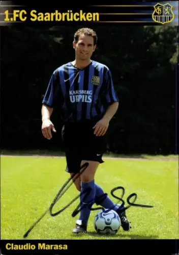 Autogrammkarte Fußballer Claudio Marasa, 1. FC Saarbrücken, Autogramm