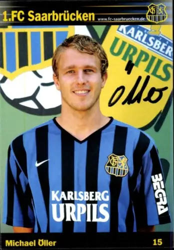 Autogrammkarte Fußballer Michael Öller, 1. FC Saarbrücken, Autogramm