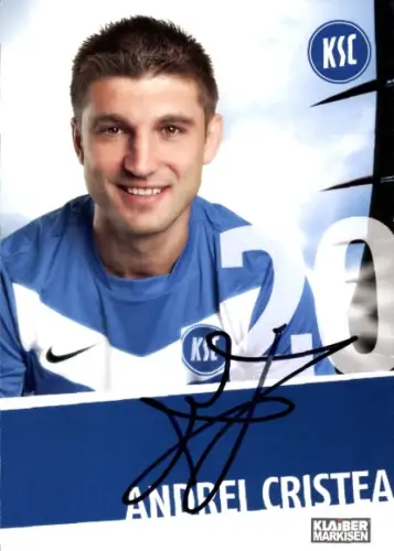 Autogrammkarte Fußballer Andrei Cristea, Karlsruher SC, Autogramm