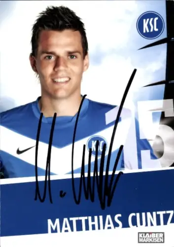 Autogrammkarte Fußballer Matthias Cuntz, Karlsruher SC, Autogramm