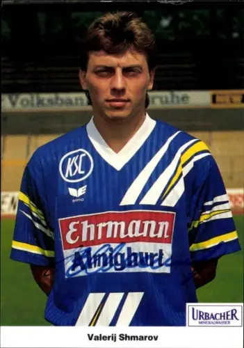 Autogrammkarte Fußballer Valerij Shmarov, Karlsruher SC, Autogramm