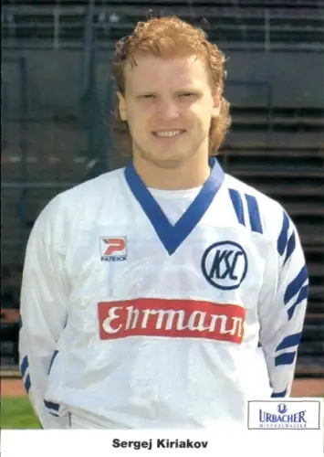 Autogrammkarte Fußballer Sergej Kiriakov, Karlsruher SC, Autogramm