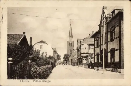 Ak Alpen am Niederrhein, Rathausstraße