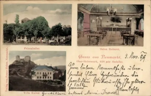 Ak Neumarkt in der Steiermark, Felsenkeller, Salon Reiterer, Villa Kaiser