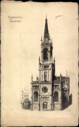 Ak Düsseldorf am Rhein, Johanneskirche