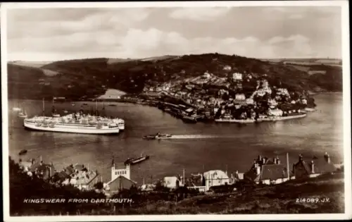 Ak Kingswear Devon England, Gesamtansicht