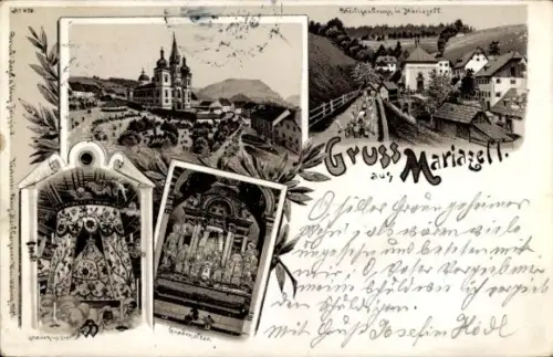 Litho Mariazell Steiermark, Kirche, Gnadenaltar