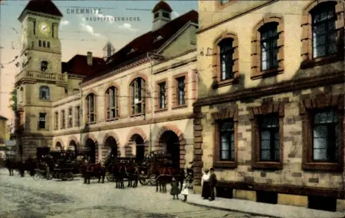 Ak Chemnitz in Sachsen, Hauptfeuerwache
