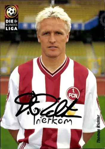 Autogrammkarte Fußballer Thomas Richter, 1. FC Nürnberg, Autogramm