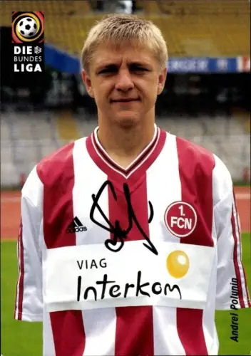 Autogrammkarte Fußballer Andrei Polunin, 1. FC Nürnberg, Autogramm