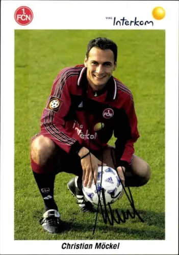 Autogrammkarte Fußballer Christian Möckel, 1. FC Nürnberg, Autogramm