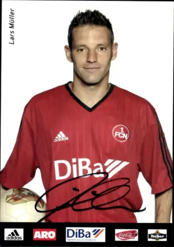 Autogrammkarte Fußballer Lars Müller, 1. FC Nürnberg, Autogramm