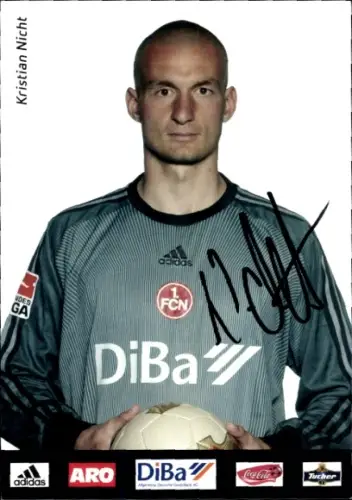 Autogrammkarte Fußballer Kristian Nicht, 1. FC Nürnberg, Autogramm