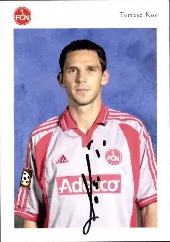 Autogrammkarte Fußballer Tomasz Kos, 1. FC Nürnberg, Autogramm