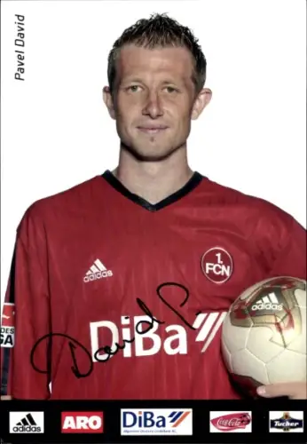 Autogrammkarte Fußballer Pavel David, 1. FC Nürnberg, Autogramm