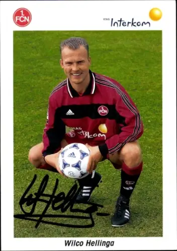 Autogrammkarte Fußballer Wilco Hellinga, 1. FC Nürnberg, Autogramm