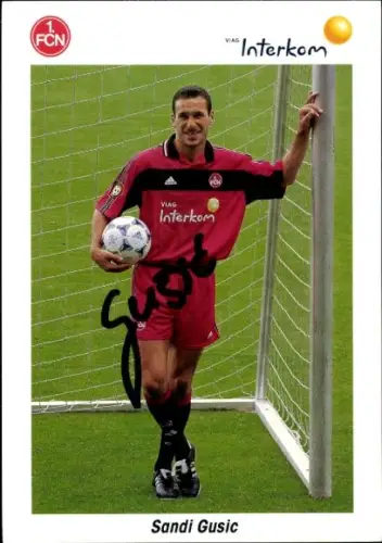 Autogrammkarte Fußballer Sandi Gusic, 1. FC Nürnberg, Autogramm
