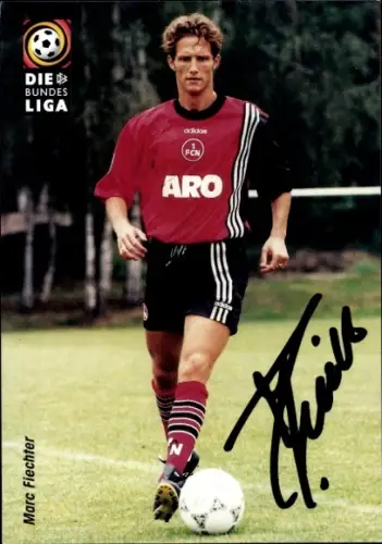 Autogrammkarte Fußballer Marc Fiechter, 1. FC Nürnberg, Autogramm