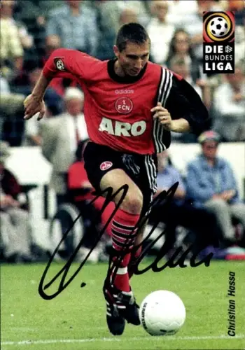 Autogrammkarte Fußballer Christian Hassa, 1. FC Nürnberg, Autogramm