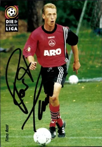 Autogrammkarte Fußballer Timo Rost, 1. FC Nürnberg, Autogramm