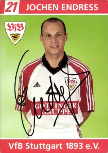 Autogrammkarte Fußballer Jochen Endress, VfB Stuttgart, Autogramm