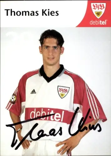 Autogrammkarte Fußballer Thomas Kies, VfB Stuttgart, Autogramm