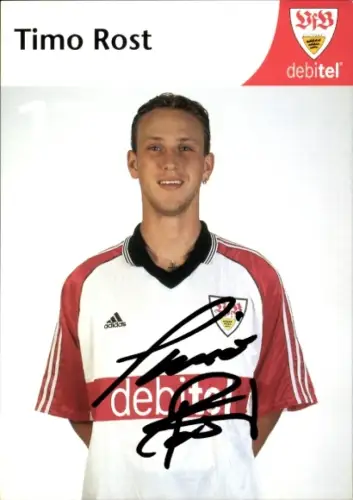 Autogrammkarte Fußballer Timo Rost, VfB Stuttgart, Autogramm