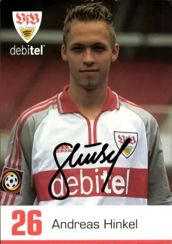 Autogrammkarte Fußballer Andreas Hinkel, VfB Stuttgart, Autogramm