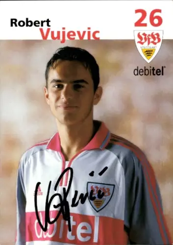 Autogrammkarte Fußballer Roberto Vujevic, VfB Stuttgart, Autogramm