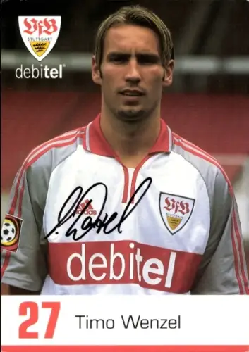 Autogrammkarte Fußballer Timo Wenzel, VfB Stuttgart, Autogramm