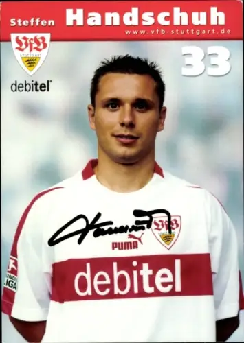 Autogrammkarte Fußballer Steffen Handschuh, VfB Stuttgart, Autogramm