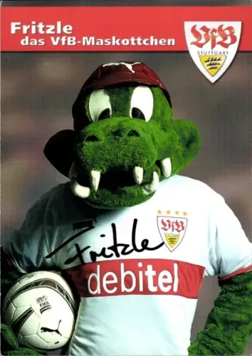 Autogrammkarte Fritzle das VfB-Maskottchen, VfB Stuttgart, Autogramm