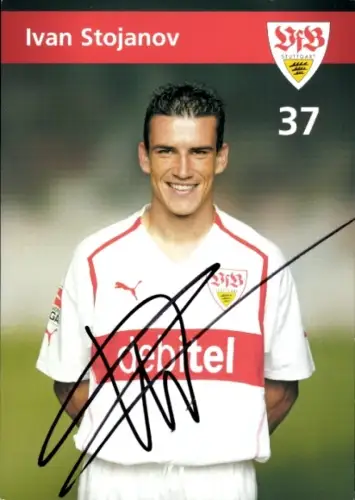 Autogrammkarte Fußballer Ivan Stojanov, VfB Stuttgart, Autogramm