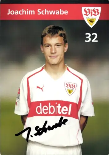Autogrammkarte Fußballer Joachim Schwabe, VfB Stuttgart, Autogramm