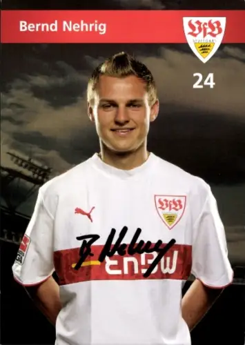 Autogrammkarte Fußballer Bernd Nehrig, VfB Stuttgart, Autogramm