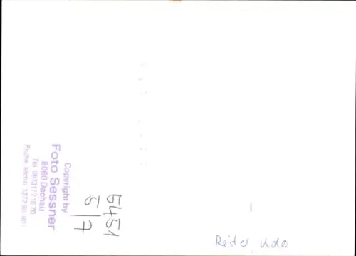 Autogrammkarte Journalist Udo Reiter, Portrait, Autogramm