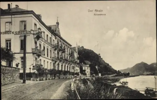 Ak Rolandseck Remagen am Rhein, Hotel Groyen, Uferstraße