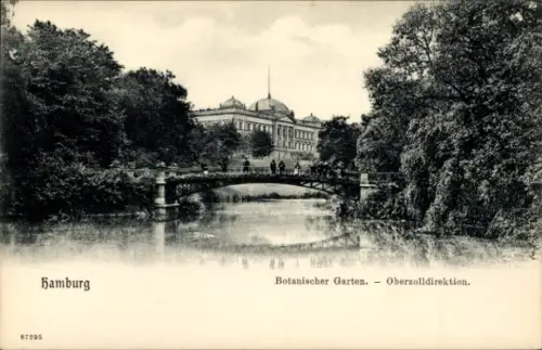 Ak Hamburg Mitte Neustadt, Botanischer Garten, Oberzolldirektion