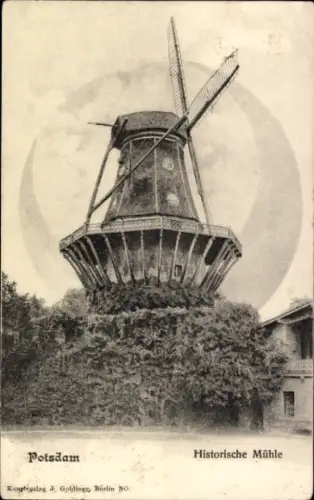 Ak Potsdam, Historische Mühle,  Windmühle, 